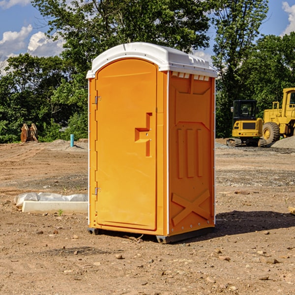 how often are the portable restrooms cleaned and serviced during a rental period in Ranlo NC